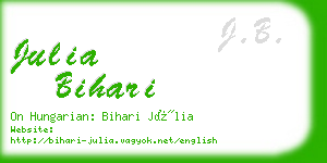 julia bihari business card